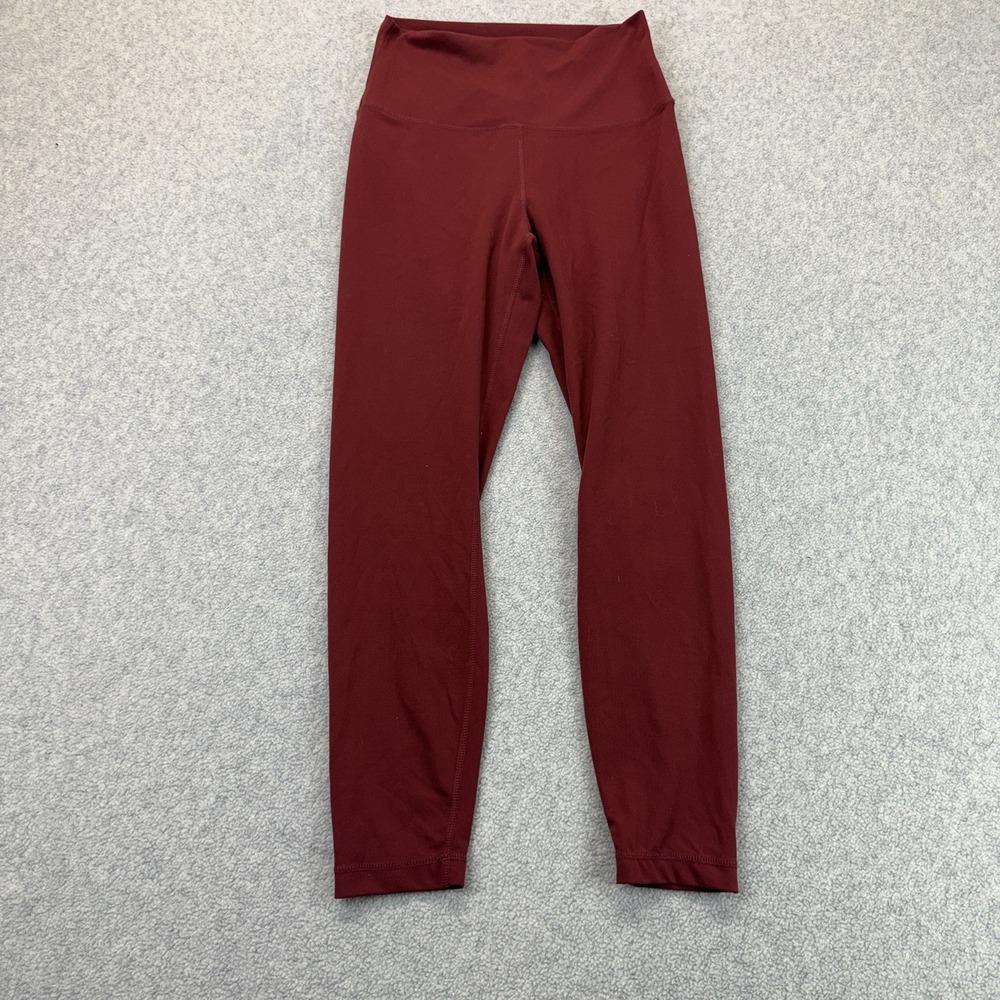 Yogalicious Lux Women's Medium Burgundy High Rise Full Length Yoga Leggings